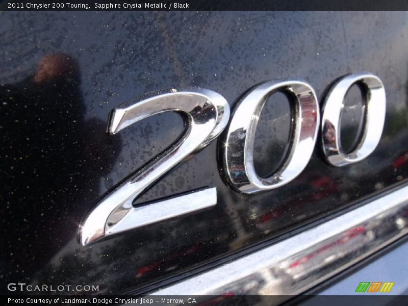Sapphire Crystal Metallic / Black 2011 Chrysler 200 Touring