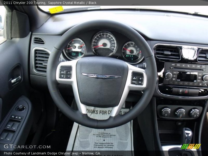 Sapphire Crystal Metallic / Black 2011 Chrysler 200 Touring