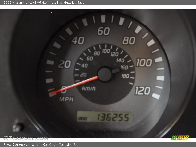 Just Blue Metallic / Sage 2002 Nissan Xterra XE V6 4x4