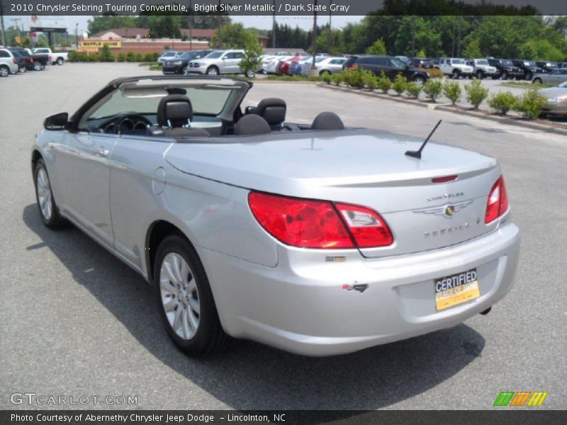 Bright Silver Metallic / Dark Slate Gray 2010 Chrysler Sebring Touring Convertible