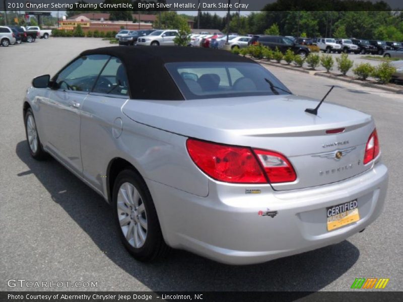 Bright Silver Metallic / Dark Slate Gray 2010 Chrysler Sebring Touring Convertible