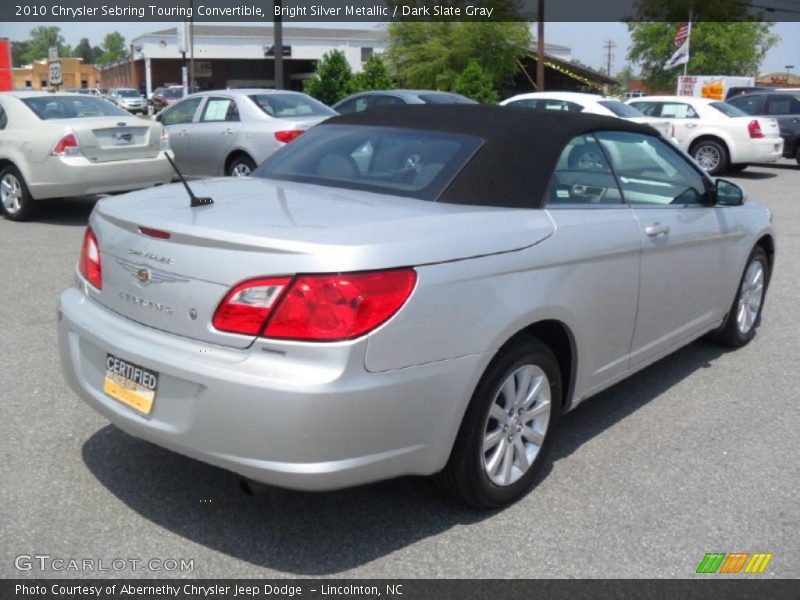 Bright Silver Metallic / Dark Slate Gray 2010 Chrysler Sebring Touring Convertible