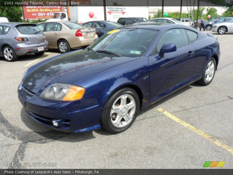 Carbon Blue / Black 2003 Hyundai Tiburon