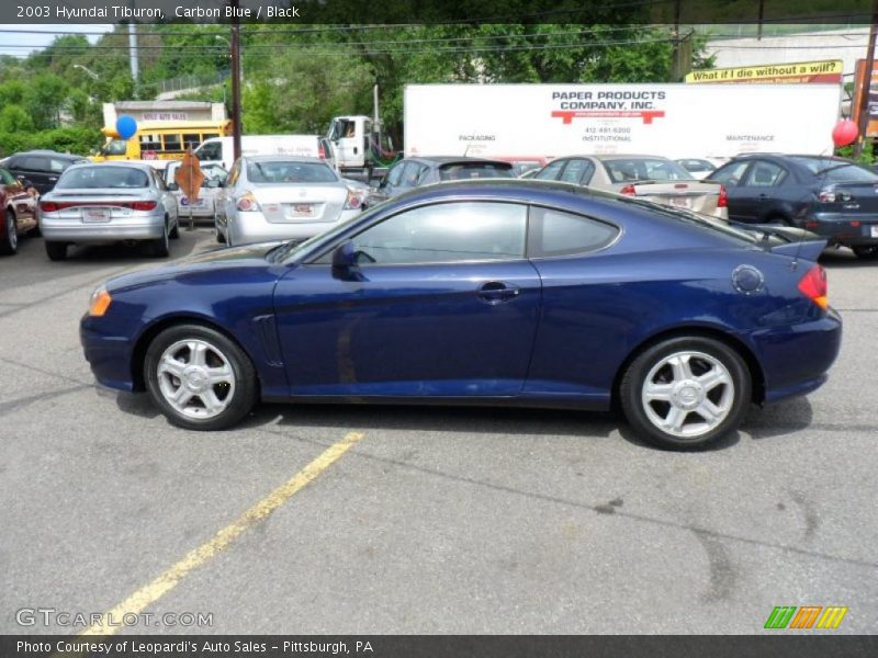 Carbon Blue / Black 2003 Hyundai Tiburon