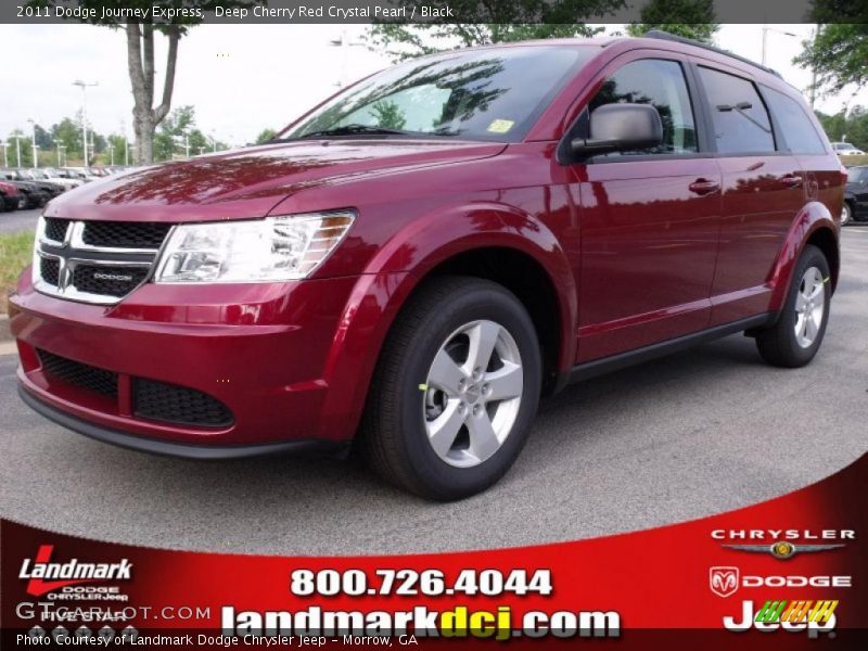 Deep Cherry Red Crystal Pearl / Black 2011 Dodge Journey Express