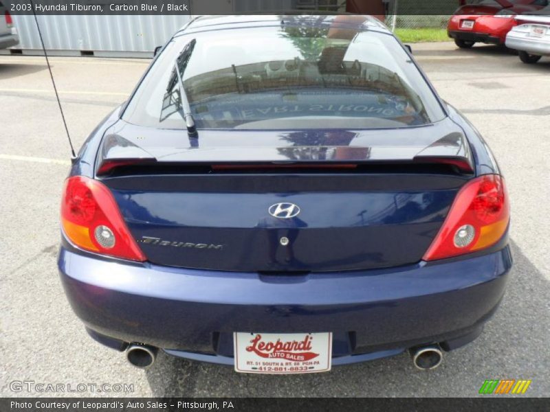 Carbon Blue / Black 2003 Hyundai Tiburon