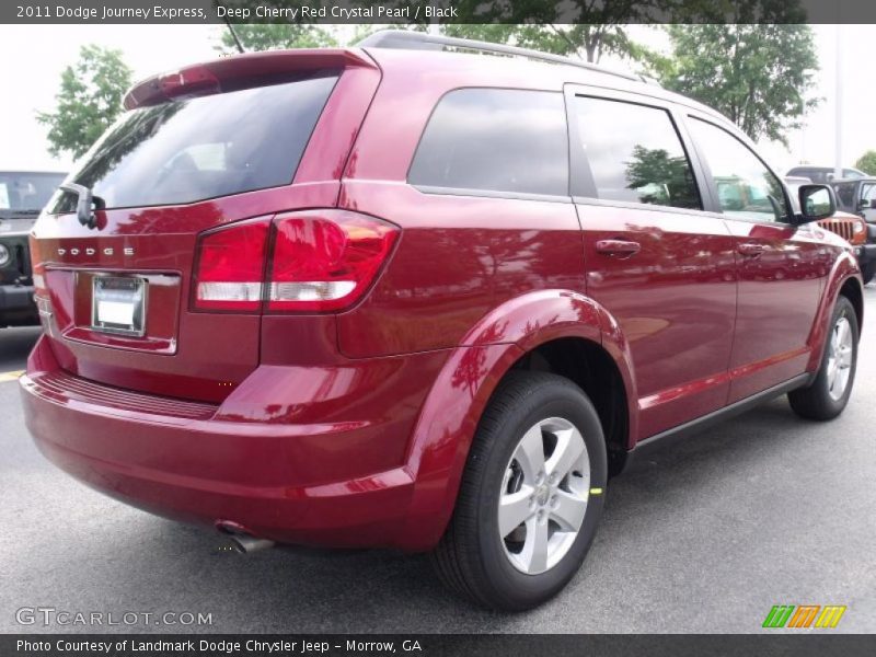 Deep Cherry Red Crystal Pearl / Black 2011 Dodge Journey Express