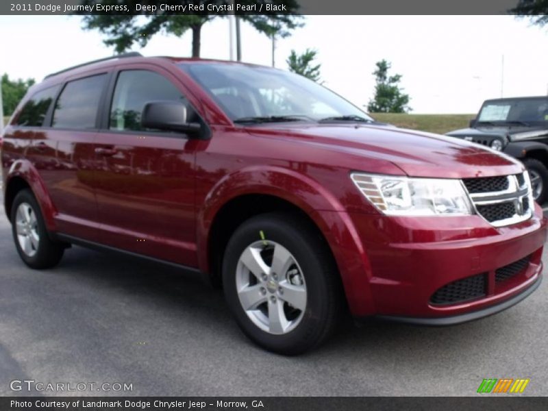 Deep Cherry Red Crystal Pearl / Black 2011 Dodge Journey Express