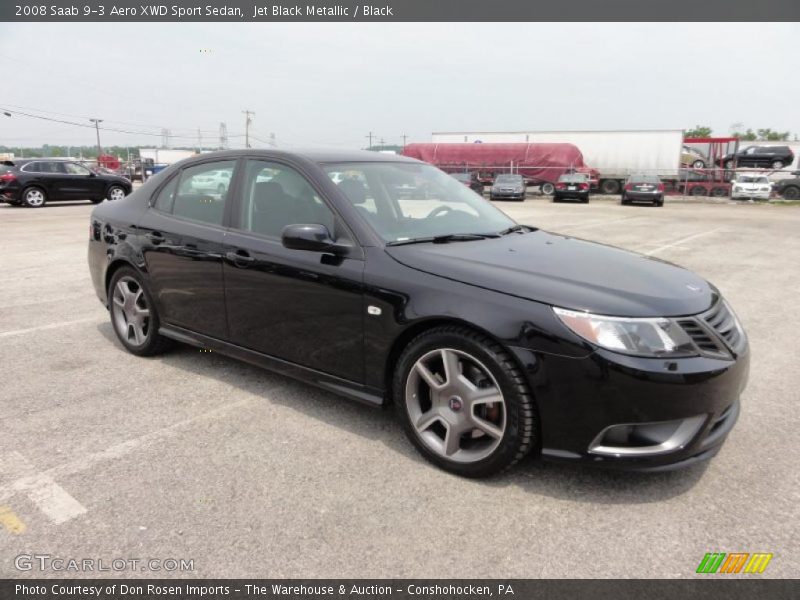Jet Black Metallic / Black 2008 Saab 9-3 Aero XWD Sport Sedan