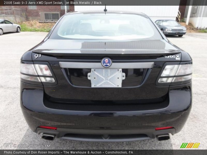 Jet Black Metallic / Black 2008 Saab 9-3 Aero XWD Sport Sedan