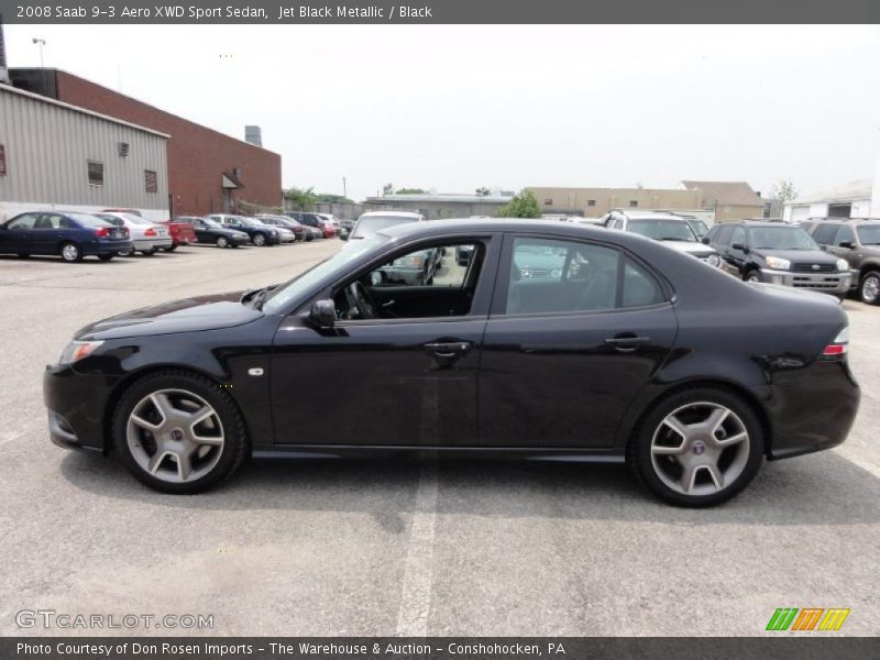 Jet Black Metallic / Black 2008 Saab 9-3 Aero XWD Sport Sedan