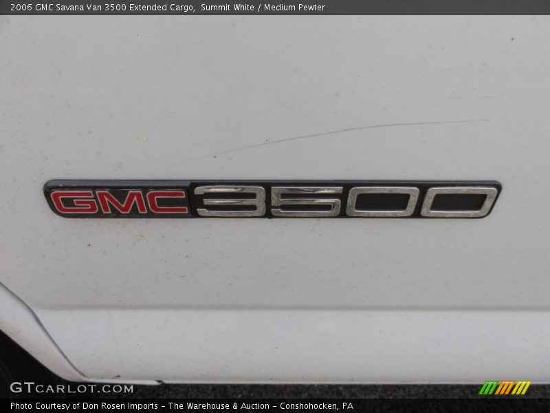 Summit White / Medium Pewter 2006 GMC Savana Van 3500 Extended Cargo