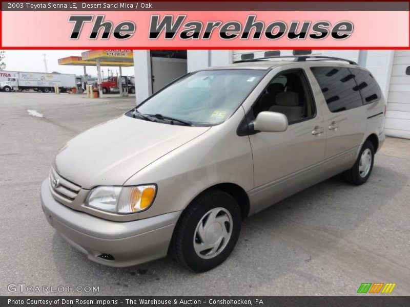 Desert Sand Mica / Oak 2003 Toyota Sienna LE