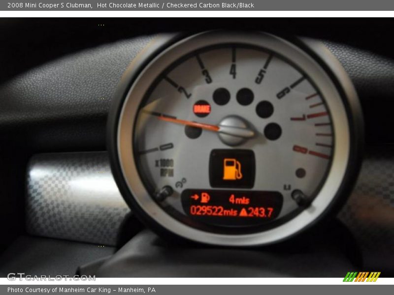 Hot Chocolate Metallic / Checkered Carbon Black/Black 2008 Mini Cooper S Clubman