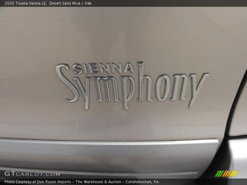 Desert Sand Mica / Oak 2003 Toyota Sienna LE