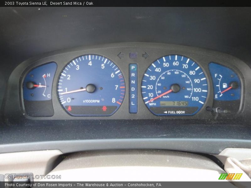 Desert Sand Mica / Oak 2003 Toyota Sienna LE