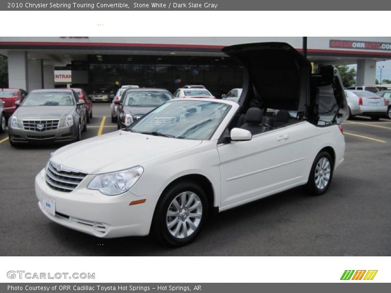 Stone White / Dark Slate Gray 2010 Chrysler Sebring Touring Convertible
