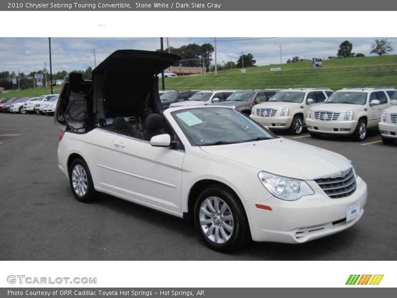 Stone White / Dark Slate Gray 2010 Chrysler Sebring Touring Convertible