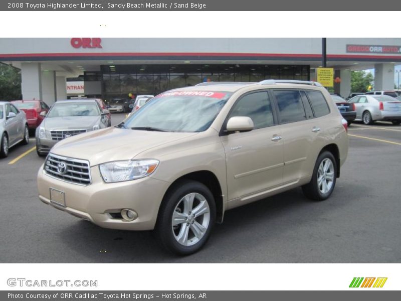 Sandy Beach Metallic / Sand Beige 2008 Toyota Highlander Limited
