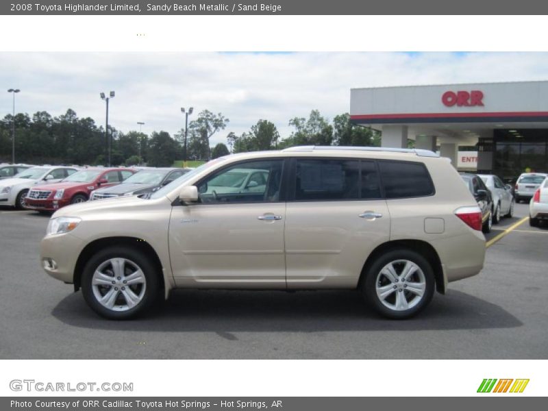 Sandy Beach Metallic / Sand Beige 2008 Toyota Highlander Limited