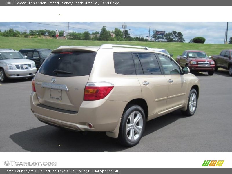 Sandy Beach Metallic / Sand Beige 2008 Toyota Highlander Limited