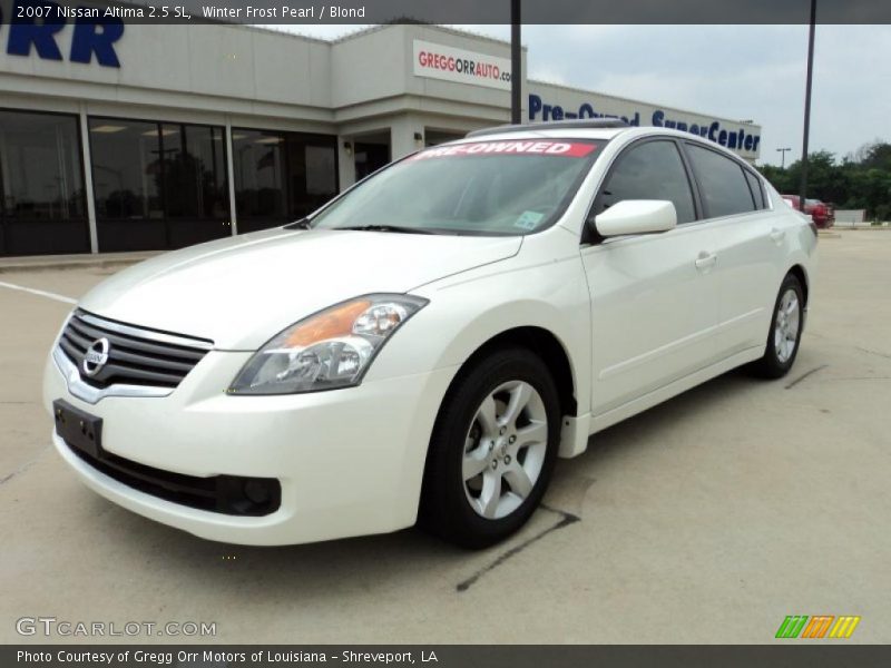 Winter Frost Pearl / Blond 2007 Nissan Altima 2.5 SL
