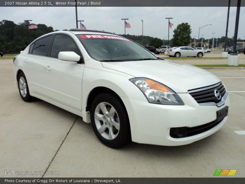 Winter Frost Pearl / Blond 2007 Nissan Altima 2.5 SL