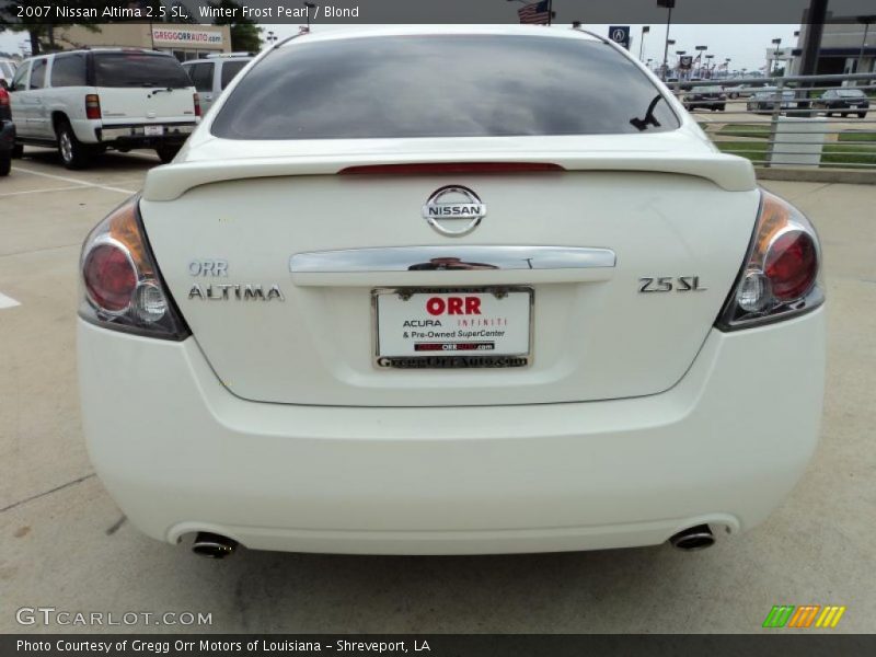 Winter Frost Pearl / Blond 2007 Nissan Altima 2.5 SL