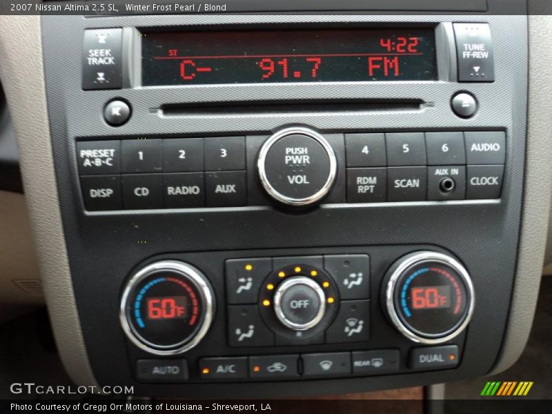 Winter Frost Pearl / Blond 2007 Nissan Altima 2.5 SL