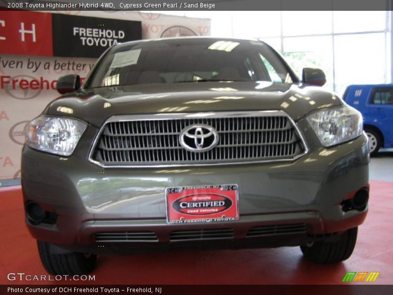 Cypress Green Pearl / Sand Beige 2008 Toyota Highlander Hybrid 4WD