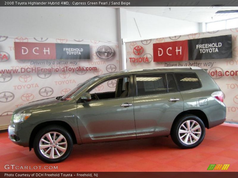 Cypress Green Pearl / Sand Beige 2008 Toyota Highlander Hybrid 4WD