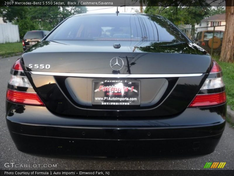 Black / Cashmere/Savanna 2007 Mercedes-Benz S 550 Sedan