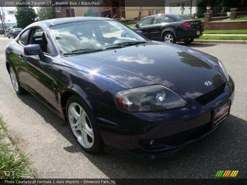 Moonlit Blue / Black/Red 2005 Hyundai Tiburon GT
