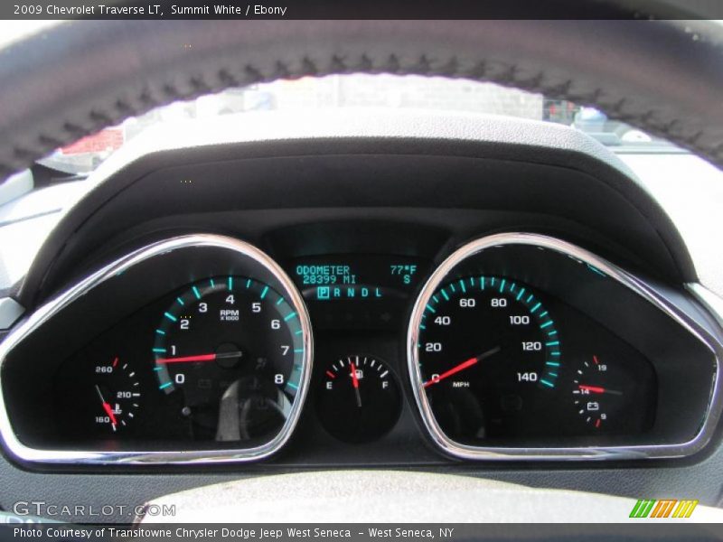 Summit White / Ebony 2009 Chevrolet Traverse LT