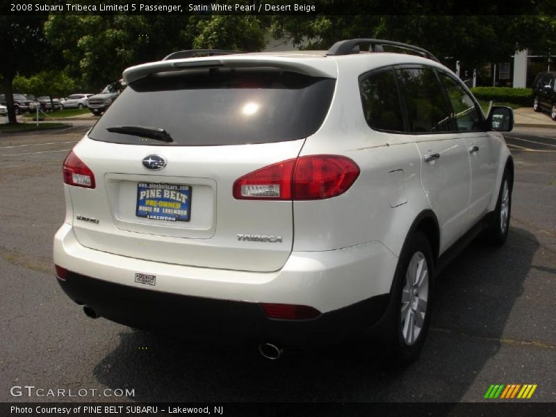 Satin White Pearl / Desert Beige 2008 Subaru Tribeca Limited 5 Passenger