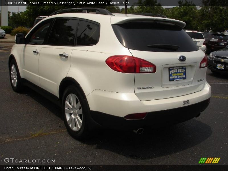 Satin White Pearl / Desert Beige 2008 Subaru Tribeca Limited 5 Passenger