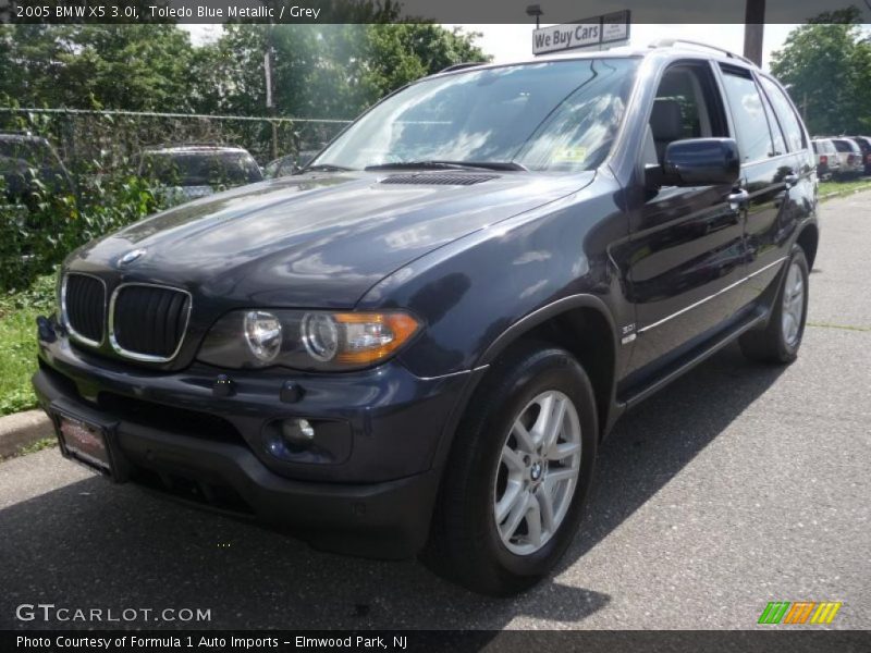 Toledo Blue Metallic / Grey 2005 BMW X5 3.0i