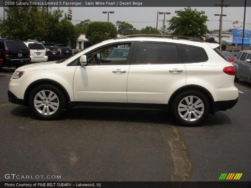 Satin White Pearl / Desert Beige 2008 Subaru Tribeca Limited 5 Passenger