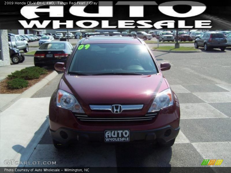 Tango Red Pearl / Gray 2009 Honda CR-V EX-L 4WD