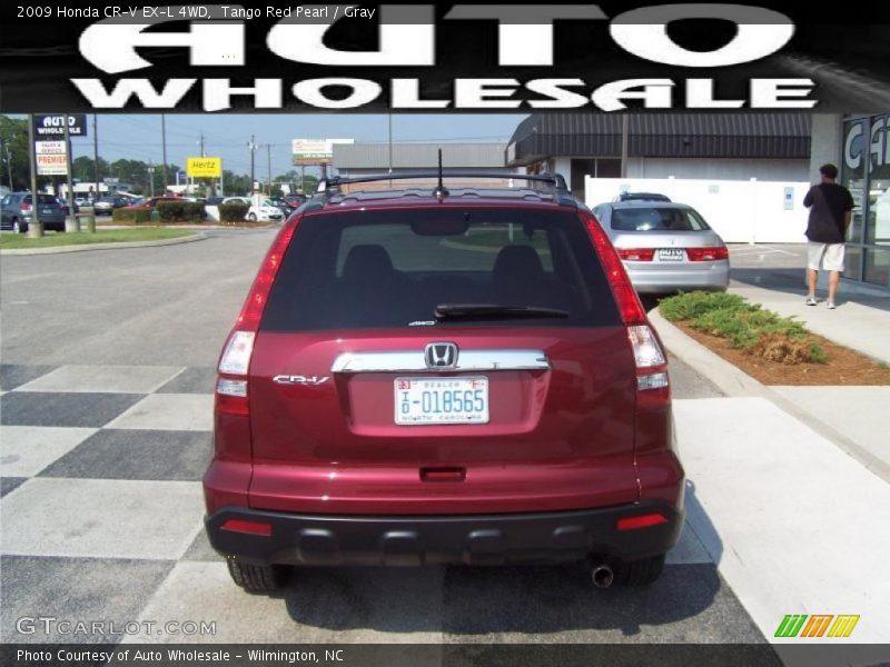 Tango Red Pearl / Gray 2009 Honda CR-V EX-L 4WD