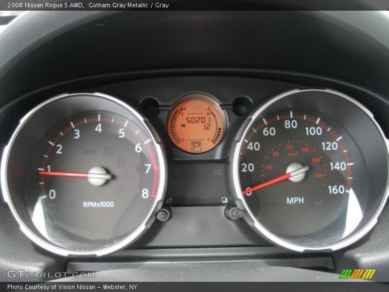 Gotham Gray Metallic / Gray 2008 Nissan Rogue S AWD