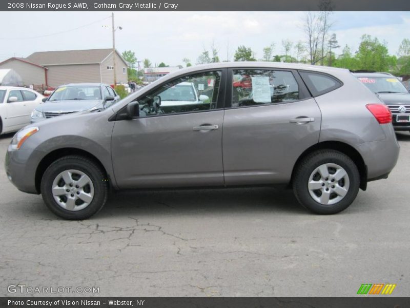 Gotham Gray Metallic / Gray 2008 Nissan Rogue S AWD