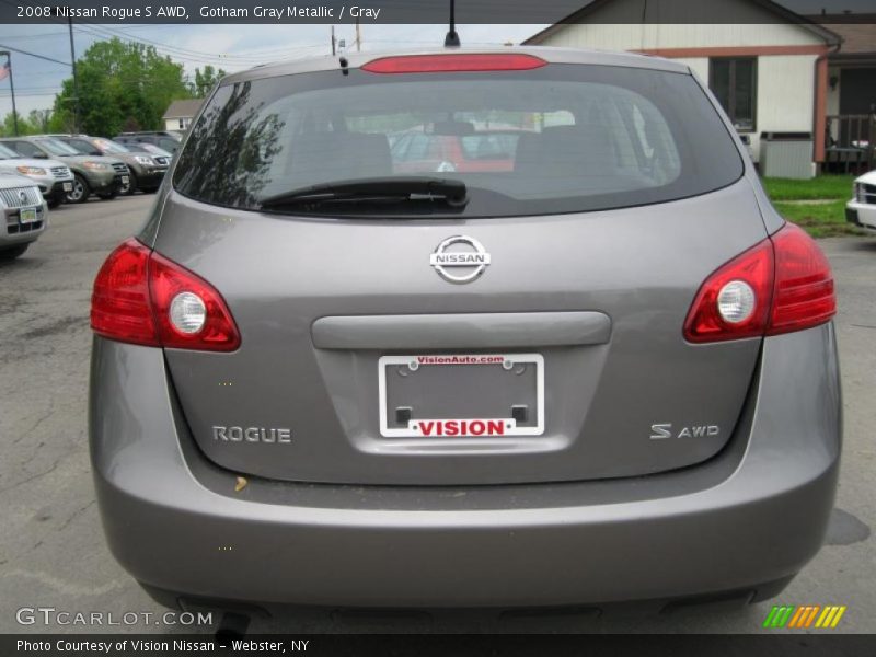 Gotham Gray Metallic / Gray 2008 Nissan Rogue S AWD
