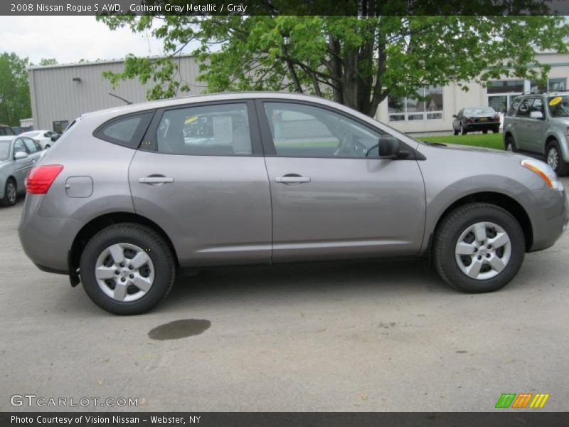 Gotham Gray Metallic / Gray 2008 Nissan Rogue S AWD