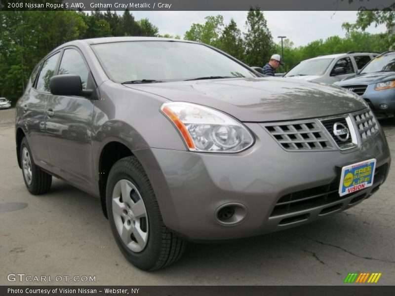 Gotham Gray Metallic / Gray 2008 Nissan Rogue S AWD