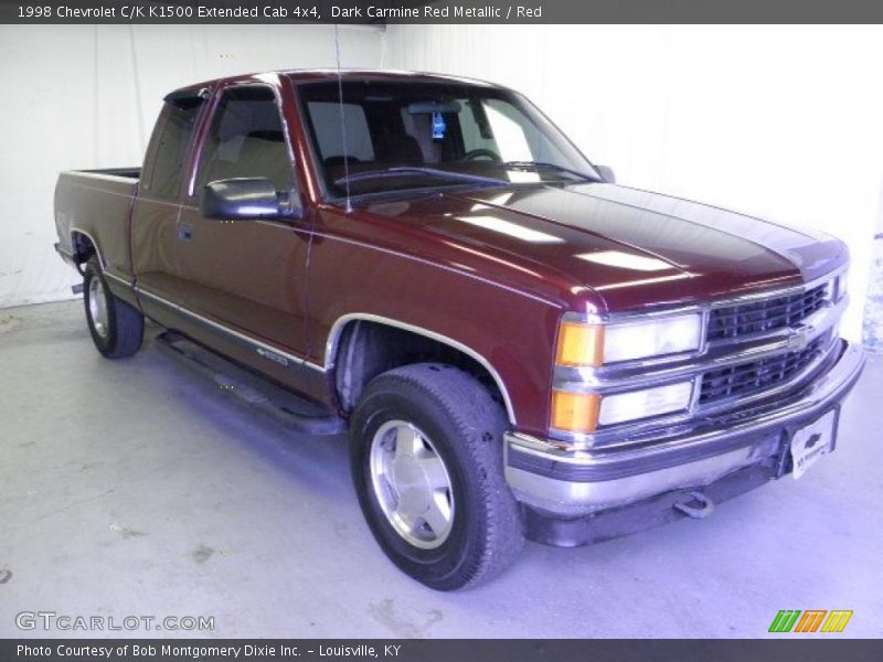 Dark Carmine Red Metallic / Red 1998 Chevrolet C/K K1500 Extended Cab 4x4