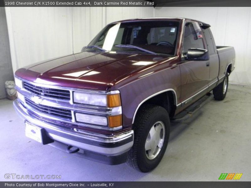 Dark Carmine Red Metallic / Red 1998 Chevrolet C/K K1500 Extended Cab 4x4