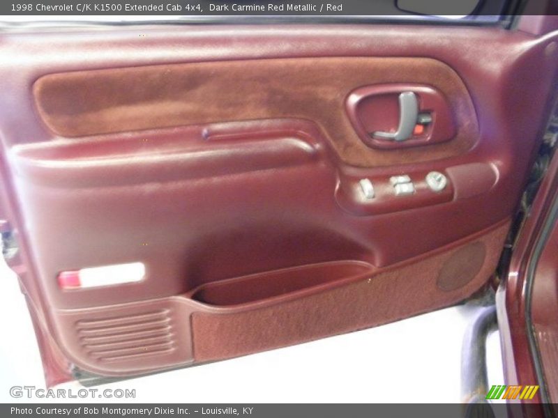 Dark Carmine Red Metallic / Red 1998 Chevrolet C/K K1500 Extended Cab 4x4
