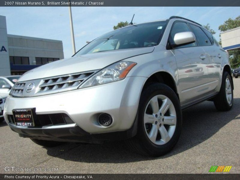 Brilliant Silver Metallic / Charcoal 2007 Nissan Murano S