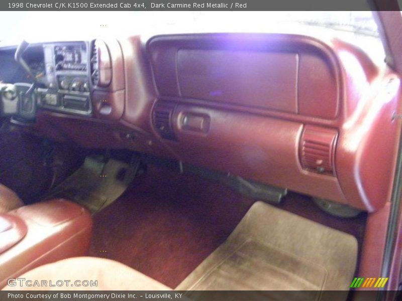 Dark Carmine Red Metallic / Red 1998 Chevrolet C/K K1500 Extended Cab 4x4